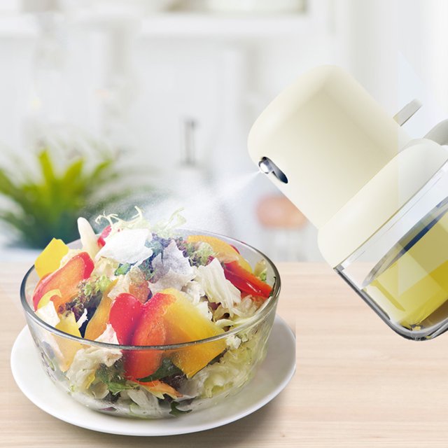 Oil Spray Bottle, Oil Sprayer Glass PP Silicone Precise Control For Kitchen
