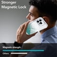 thumbnail image 6 of Case For IPhone 16 Pro 6.3-inch, Bright Color Glitter Gradient Frame Holder Slim Magnetic Phone Case [Compatible With MagSafe ] Hard Back & Soft TPU Bumper Shockproof Protective Cover,Green, 6 of 8