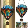thumbnail image 5 of Hot Balloon Lantern with Flickering Flame Light,Outdoor Hanging Lights Waterproof,2D Flat Acrylic Lantern for Garden Yard Farmhouse Patio Pathway Decoration, 5 of 8