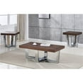 thumbnail image 2 of Pemberly Row Chestnut Wood and Chrome 3-piece Occasional Set, 2 of 7