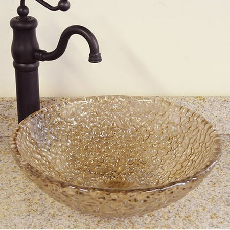 Jsg Oceana Pebble Glass Circular Vessel Bathroom Sink