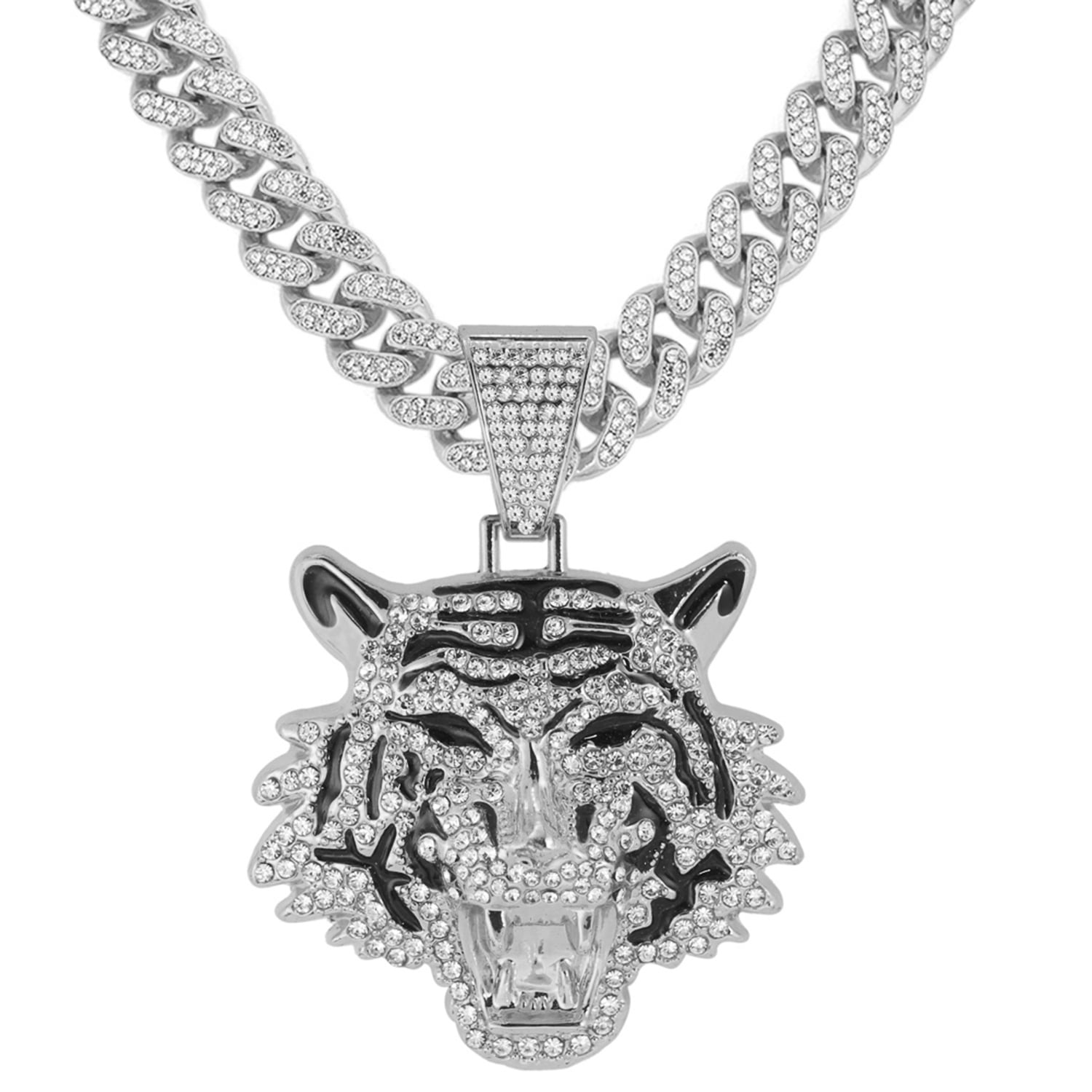 Injoehom Smiley Face Necklace - Stainless Steel Hip Hop Punk Safety Pin Pendant For Women & Men (Silver) - View #8