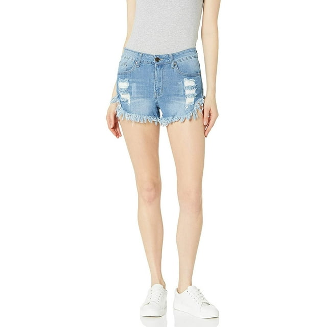 Shorts Denim Jeans Acid Washed Blue Active Wear for Summer Juniors Size 13