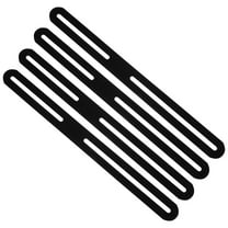 4 Pcs Metal Joining Plates for Wood Flat Fence Brackets Straight Brace Black