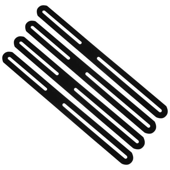 4 Pcs Metal Joining Plates for Wood Flat Fence Brackets Straight Brace Black