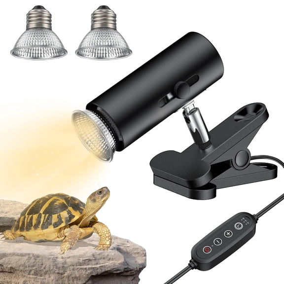 Lámpara de Calor Pawfly para Terrario de Reptiles, Punto de Asoleamiento 50W UVA UVB