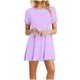 thumbnail image 1 of Vestidos de Verano de Mujer Cuello Redondo Manga Corta Impreso, Ligero Y Cómodo Vestidos Casuales para Mujeres, 1 of 6