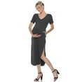 thumbnail image 2 of White Mark Women's Maternity V-neck Maxi Dress, 2 of 5