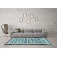 thumbnail image 3 of Ahgly Company Indoor Round Abstract Light Blue Modern Area Rugs, 7' Round, 3 of 4
