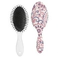 thumbnail image 2 of Exotic Bohemian Paddle Brush - Rustic Design with Flexible Bristles, Pain-Free Detangling for Kids & Sensitive Scalps, 2 of 4