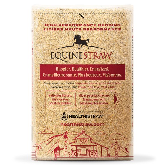 EquineStraw - Premium Wheat Straw Horse Bedding, 3 Cu ft