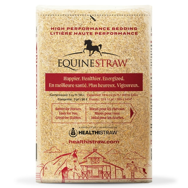 EquineStraw - Literie Cheval en Paille de Blé de Qualité Supérieure, 3 Pi3