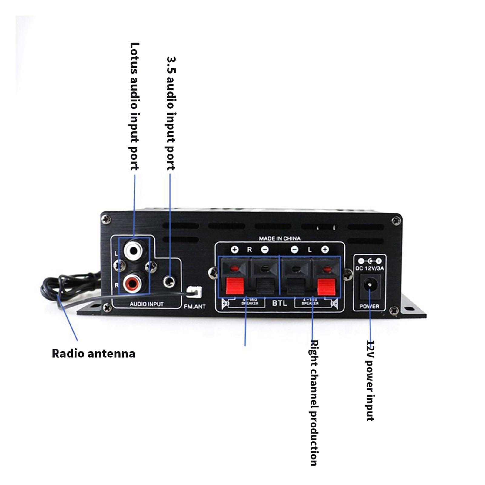 Ak380 Digital Amplifier Stereo BASS Audio Player Car Speaker Bluetooth 5.0 Receiver Power Hifi Amplifier Music Player For Home ,Wide Application