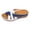 Blue, variant on Women's Orthotic Wedge Walking Sandals Comfortable Fashion Color Block Leather Arch Support Platform Nursing Dress Slip on Casual Beach Summer Slides Red Size 9.5