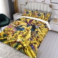 thumbnail image 3 of Santos de Oro Conjunto de sábanas temático, trío de piezas, cómodo y amigable con la piel, diseño único, regalo de decoración para el hogar para familiares, amigos y fans,173cm *218cm, 3 of 6