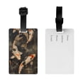 thumbnail image 2 of Luggage Tags for Suitcases, Koi Fish Tranquility Leather Bag Luggage Tags ID Label Tags Privacy Protection Travel Bag Labels, 2 of 6