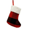 thumbnail image 3 of Saco De Calcetín De Navidad Bolsa De Regalo Adorno De Navidad Rojo Negro Medias De Navidad Bolsa De Dulces Bolsa Colgando Para Árbol De Navidad Dormitorio Y Aula 6 Unids Sweethay HA038738-00, 3 of 6