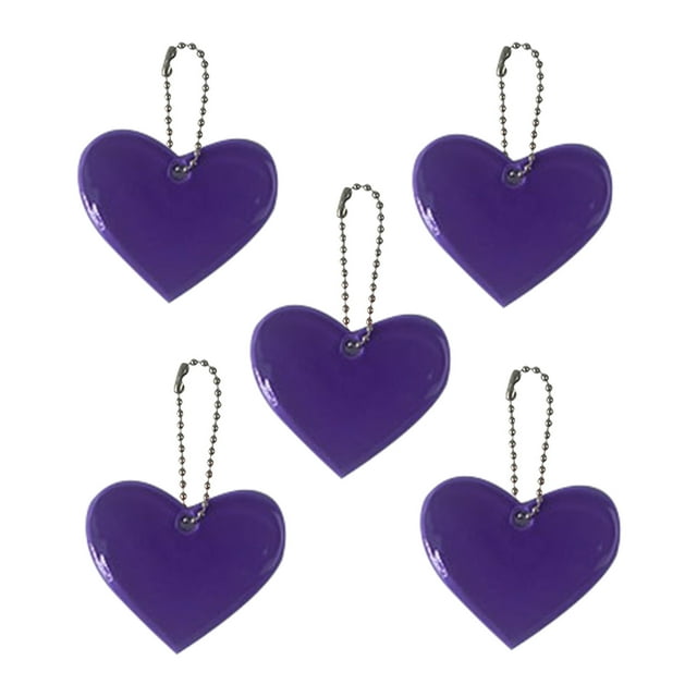 Dvkptbk The Reflector 5 Pcs Pendentif Réfléchissant Pendentif Réfléchissant d'Extérieur en Forme de Cœur Réfléchissant Convient pour Sac à Dos Vélo Marche Course Équipement de Voyage