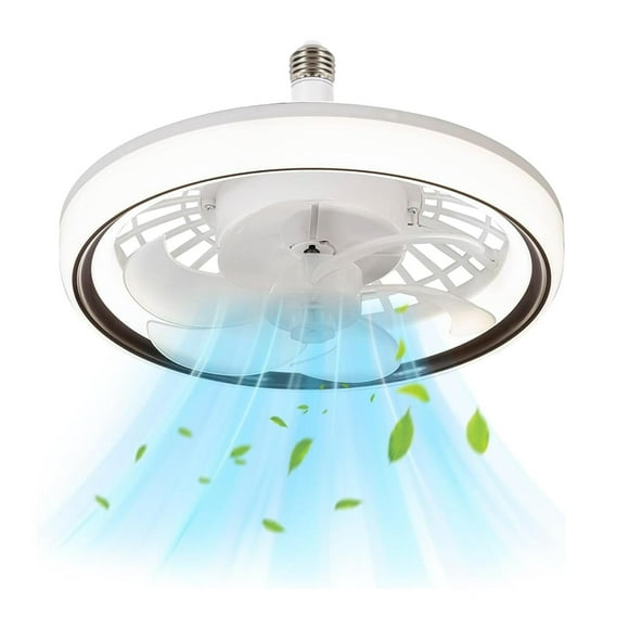 Ventilador De Techo Megaluz LED Blanco Motor DC Silencioso para Comedor y Dormitorio