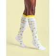 thumbnail image 2 of Nurse Mates Compression Socks Regular Calf Up To 17" Color: Lemon Squeezy, Size: OS, 2 of 6