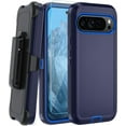 thumbnail image 1 of KOMI for Google Pixel 8 Pro Case, with HD Tempered Glass Screen Protector, Heavy Duty Shockproof Drop Protective Rugged Tough Durable Phone Cover with Belt Clip-Dark Blue, 1 of 5