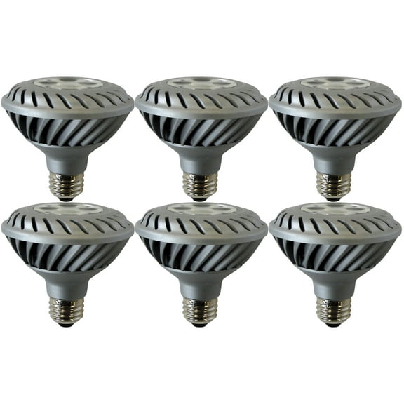 (case of 6) GE Lighting 65135 Energy Smart LED 12 Watt (60 watt replacement) 750-Lumen PAR30 Spot light Bulb with Medium Base, 3000K Color Temp, silver