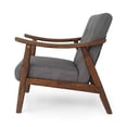 thumbnail image 5 of GDF Studio Merion Mid Century Modern Fabric Tufted Club Chair, Dark Gray and Brown, 5 of 6