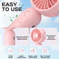 thumbnail image 4 of Mini Portable Fan Bulk Cute Handheld Lightweight Small Little Personal Hand Eyelash Fan 3 Speeds USB Rechargeable for Women Men Indoor Outdoor Makeup Travel Camping (black, 6 Pcs), 4 of 6