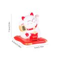 thumbnail image 3 of Fortune Lucky Wealth Welcoming Cat Solar Powered Cute Cat con brazo ondulante Home Display Car Decor ANGGREK AI1017, 3 of 6