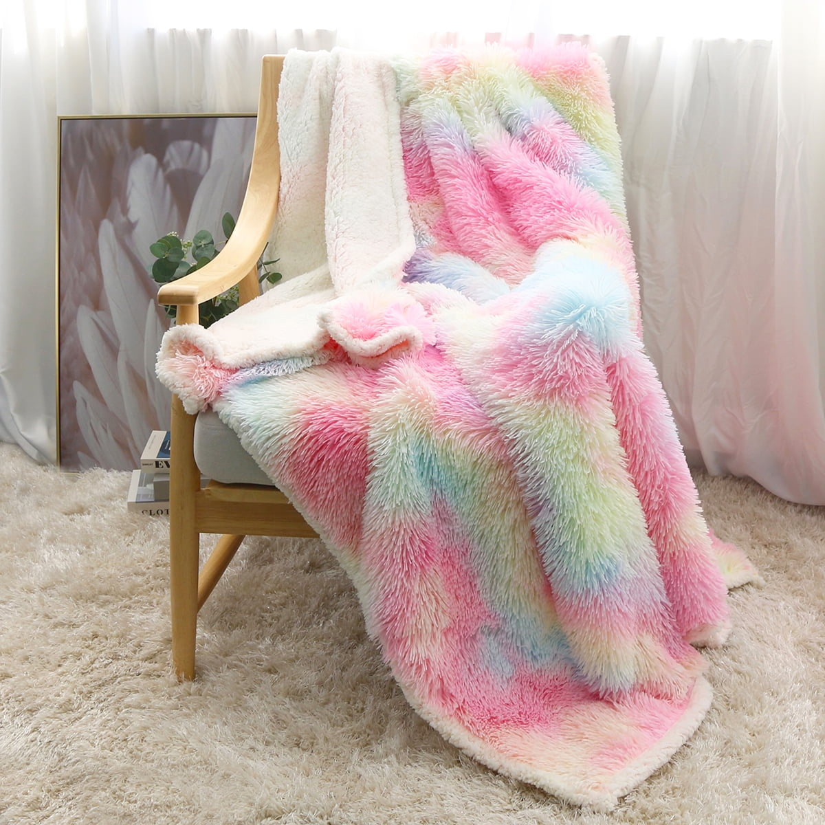 Elegant Blanket for Sofa Chair and Bed Unicorn Cat Stars Rainbow Cute Throw Blanket Elegant Blanket for Sofa Chair and Bed Unicorn Cat Stars Rainbow Cute Throw Blanket