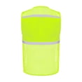thumbnail image 2 of RUNQHUI Men Women Zipper High Visibility Reflective Safety Vest Construction Work Mesh Fabric Work Clothes Fluorescent Yellow 165, 2 of 7