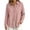 Pink, variant on TGSLY Linen Snap Button Down Tops for Women Lightweight Soft Collared Long Sleeve Textured Shirts Dressy Casual Solid Color Fall Blouses with Pocket X-Large