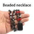 thumbnail image 2 of Collar de suéter con cuentas de piedra Minnieouse para Hombre colgante Rectangular brillante pulido AP015678-01, 2 of 6