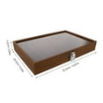 thumbnail image 6 of HONMEET Dark Brown Wooden Necklace Organizer Box with Clear Glass Lid, Anti- Jewelry Storage for Necklaces, 6 of 8