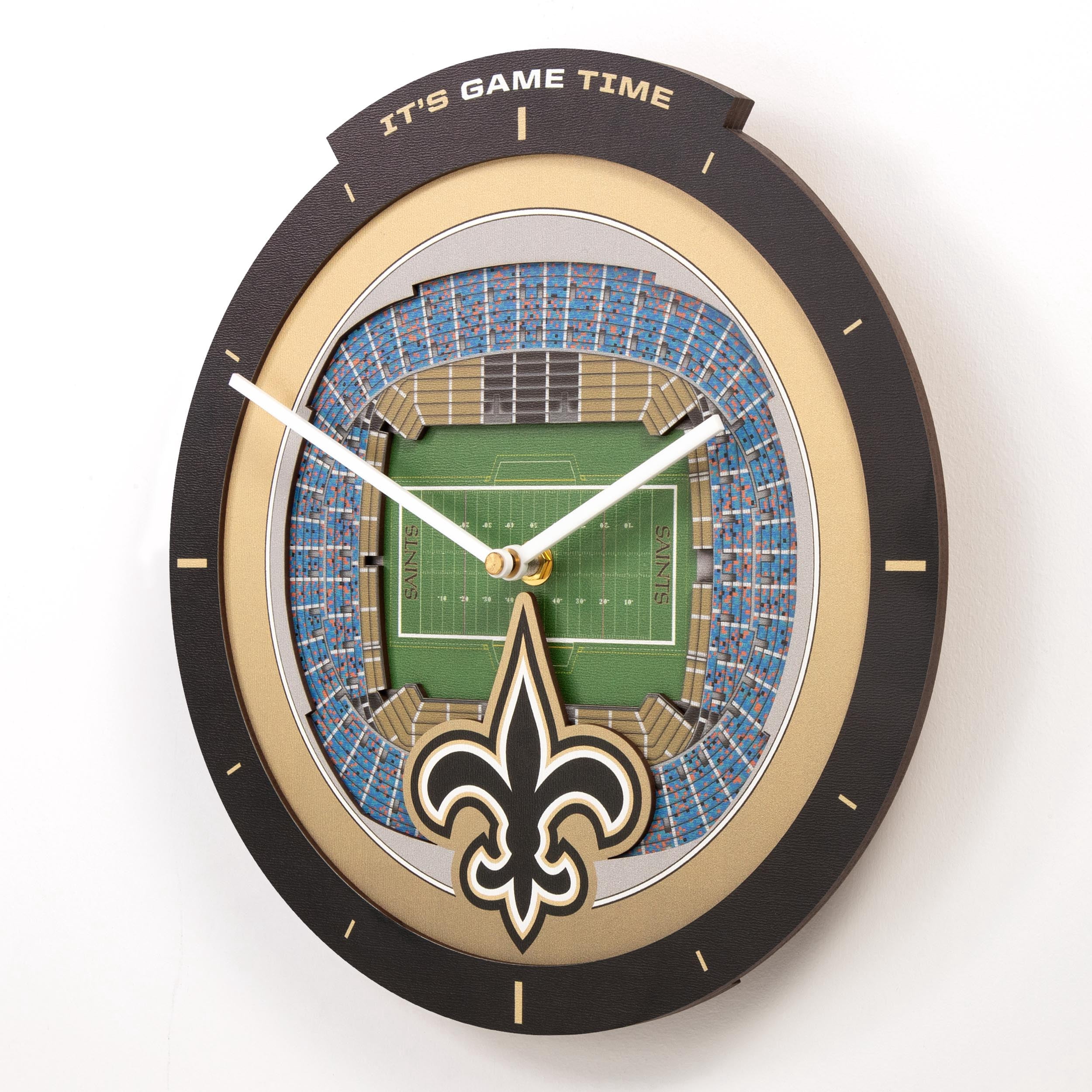 YouTheFan NFL New Orleans Saints Stadiumview 3D Wall Clock