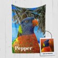 thumbnail image 3 of Custom Pet Fleece Blankets For Bird & Parrot Lovers - Detailed Pop Art Portrait, 3 of 9