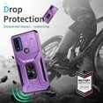 thumbnail image 4 of Funda para GANGXUN Motorola Moto G Play 2023 - Soporte metálico, Función magnética, Morado, 4 of 5