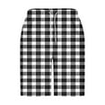 thumbnail image 5 of Aueoeo Men's Plaid Printed Shorts Drawstring Elastic Waist Summer Beach Shorts Athletic Workout Fashion Shorts with Pocket, 5 of 5