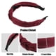thumbnail image 4 of Diadema con nudo de satén, diadema para mujer, rojo vino, 1,2 pulgadas de ancho, 4 of 7