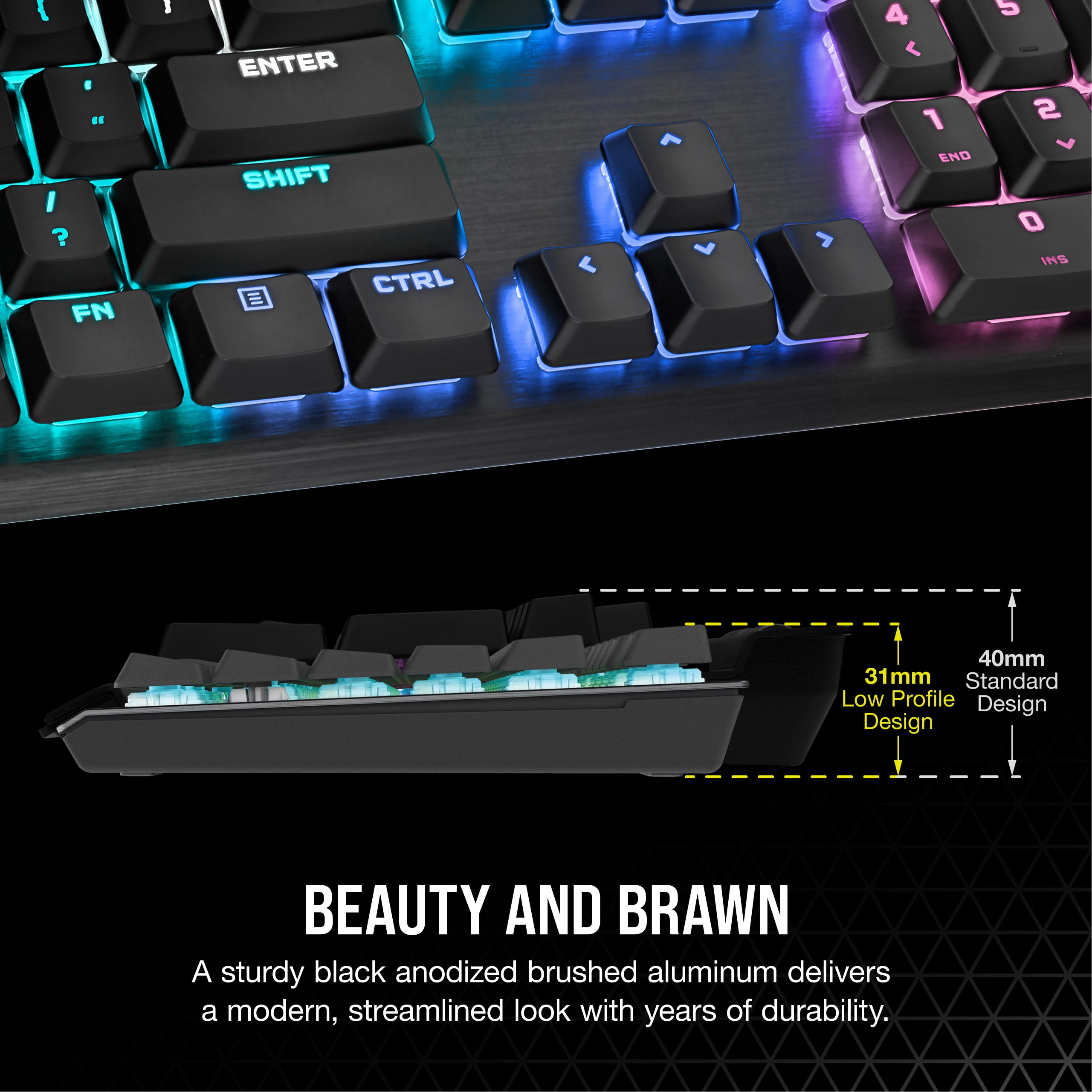 Corsair Clavier K60 RGB PRO MX LP Speed LP - ATLAS GAMING - Claviers  RGB