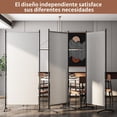 thumbnail image 4 of Simple Wisdom 3 Biombo Plegable,180CM Biombos separadores de Ambiente,Privacy Biombo Plegable,Divisor de habitacion de Tela Gris,Separador de ambientes port&aacute;til,Apto para oficinas,dormitori, 4 of 6
