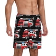 thumbnail image 2 of Wukai Fire and Rescue Truck Men’s Short Pajama Pants With Pockets Soft Sleep Pj Shorts for Men-X-Large, 2 of 6