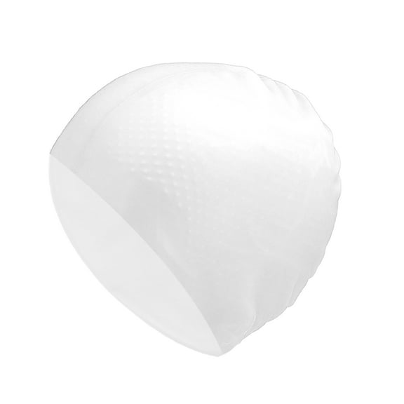 Unique Bargains 1 Pc Silicone Waterproof Non-slip Swim Cap White