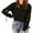 Black, variant on Women's Sweatshirts MaFYtyTPR Women's Fashion Summer Round Neck Leisure Long Sleeve Solid Tops L Black