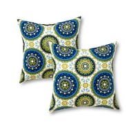 Medallion 17 x 17 in. Outdoor Accent Pillow, Set of 2