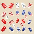 thumbnail image 3 of 24PC Patriotic Star Stripe Nail Stickers Blue Red Flag Design Self-Adhesive Film Easy Press-On Decals DIY Manicure Salon Nail Art Decorations, 3 of 5
