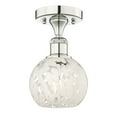 thumbnail image 4 of Innovations Lighting - White Mouchette - 1 Light Semi-Flush Mount In Modern, 4 of 7