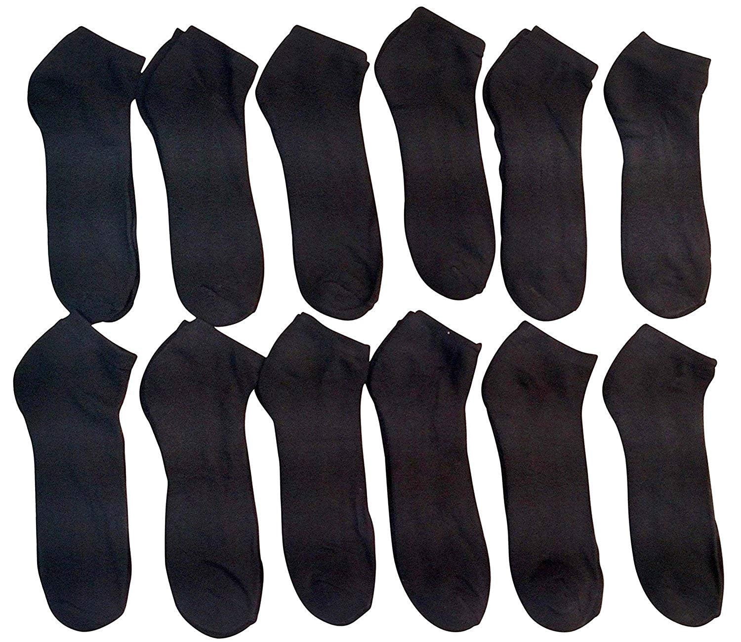 SOCKS'NBULK 12 Pack Men's Quarter Length Terry Sole Super Soft Ankle Socks, 10-13