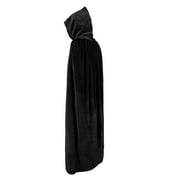Zando Black Cloak with Hood Kids Hooded Cloak Cape Velvet Cloak Cape with Hooded for Party 100 cm