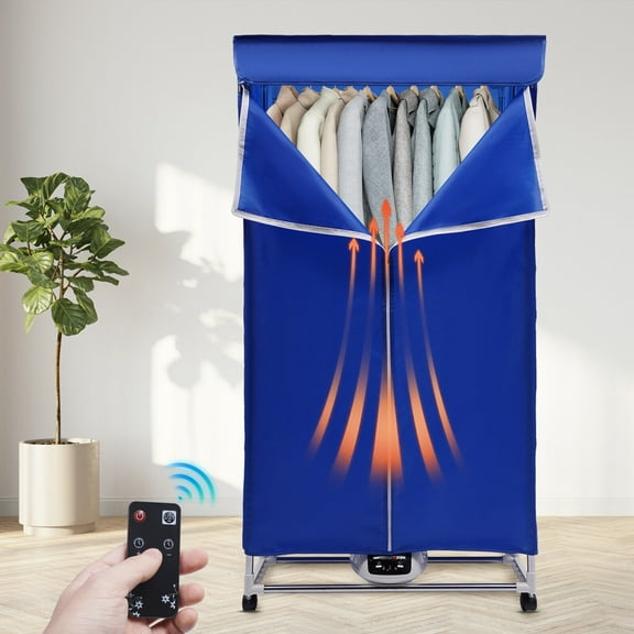 Clothes Dryer, Portable Travel Mini Dryer Machine, Electric Dryer for Apartments Stainless Steel, PC And Oxford Cloth